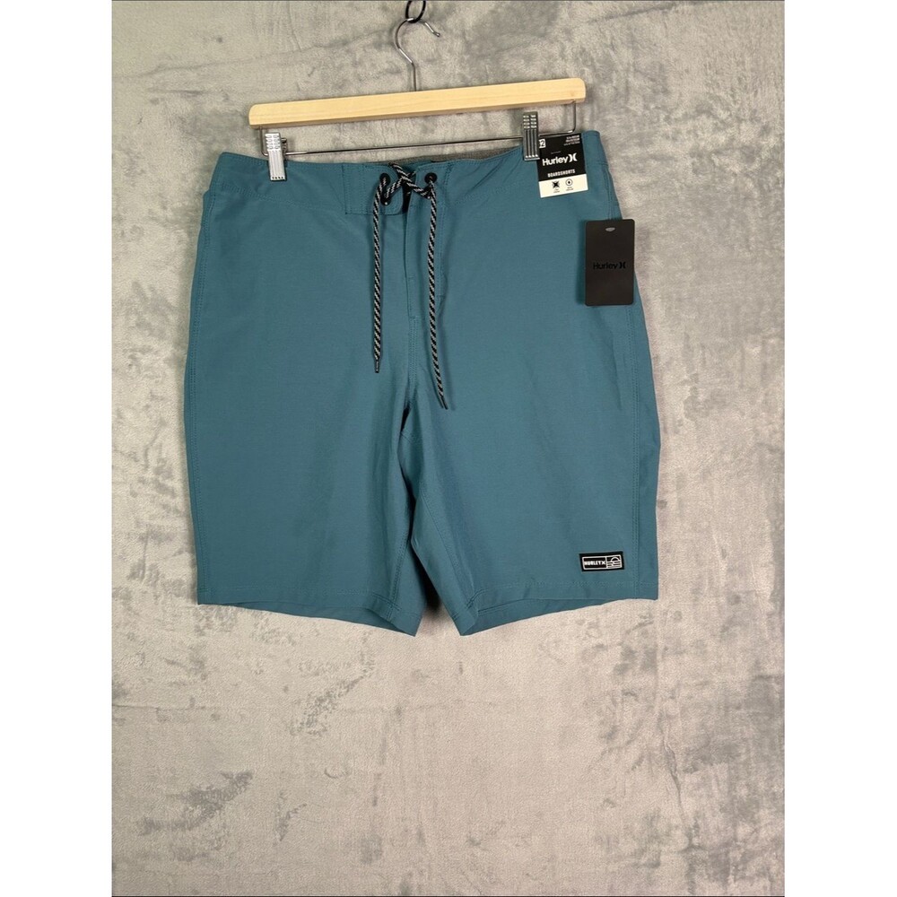 NWT New Hurley Teal Short De Surf Bathing Suit Board Shorts Size Mens 32